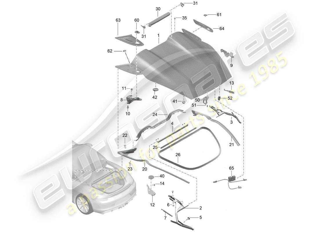 porsche 2016 cover parts diagram