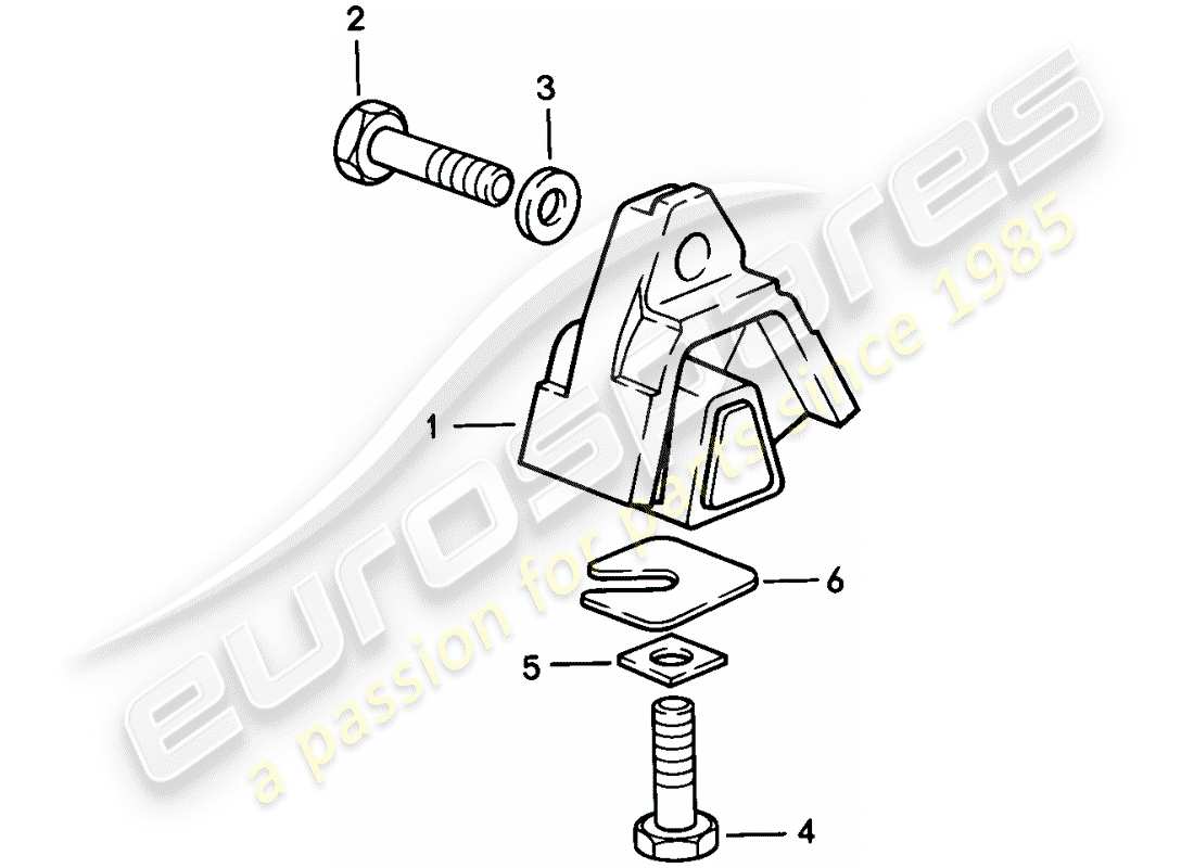 porsche 928 (1983) automatic transmission - transmission suspension part diagram