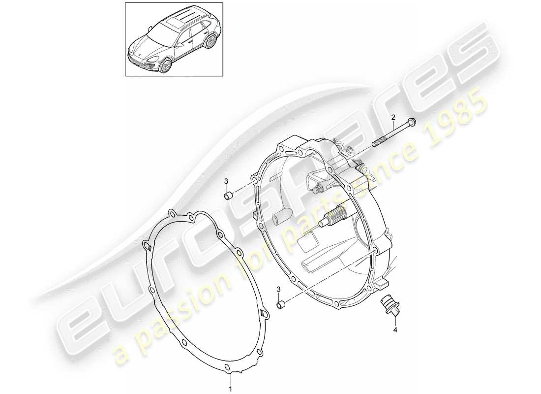 porsche cayenne e2 (2011) mounting parts for engine and part diagram