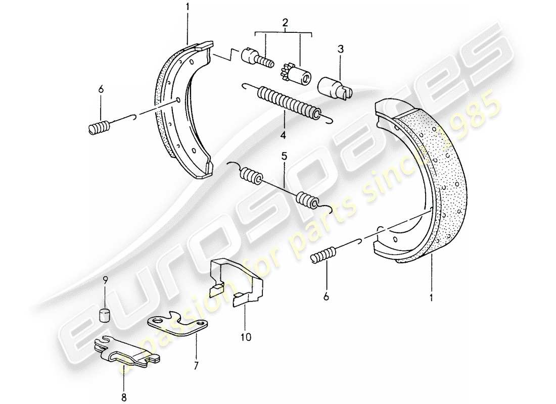 porsche boxster 986 (1997) handbrake part diagram