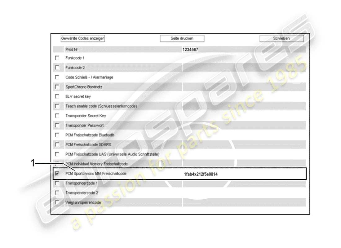 porsche tequipment catalogue (2012) software part diagram