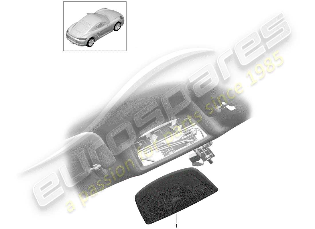 porsche 718 cayman (2018) bracket parts diagram