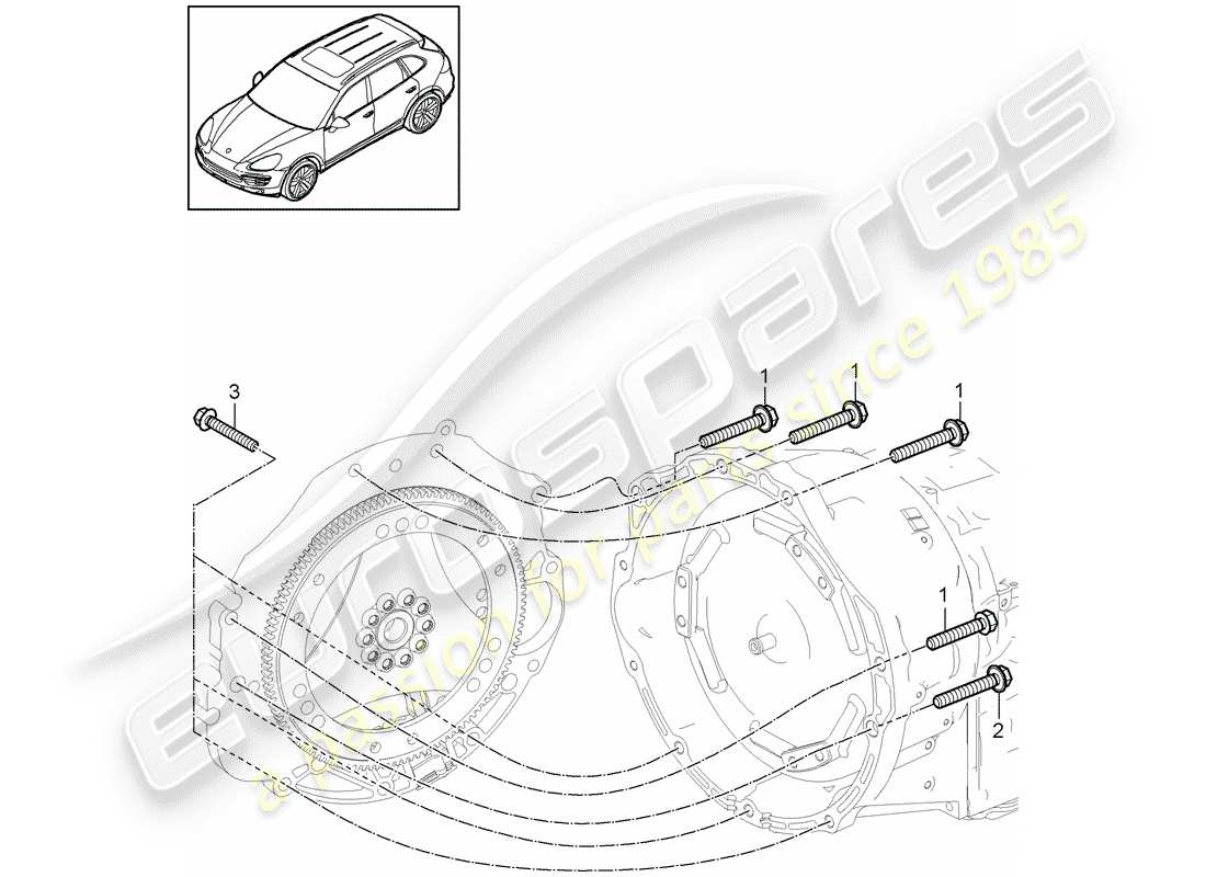 porsche cayenne e2 (2018) mounting parts for engine and part diagram