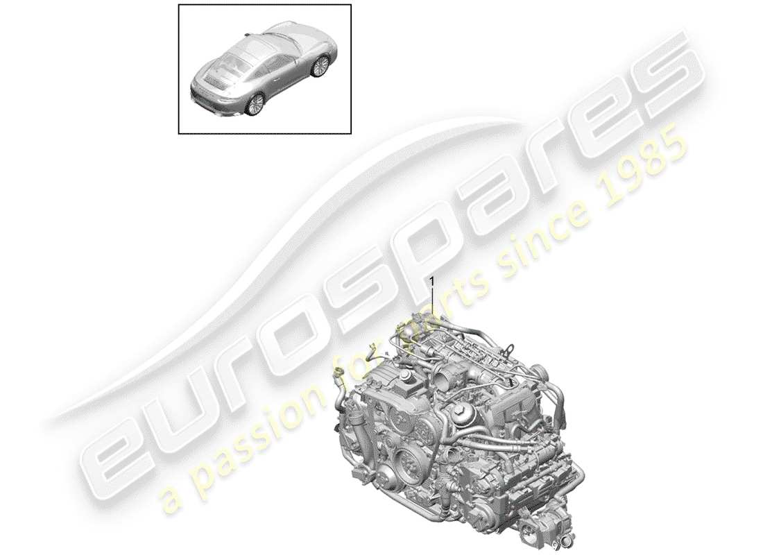 porsche 991 gen. 2 (2019) replacement engine part diagram