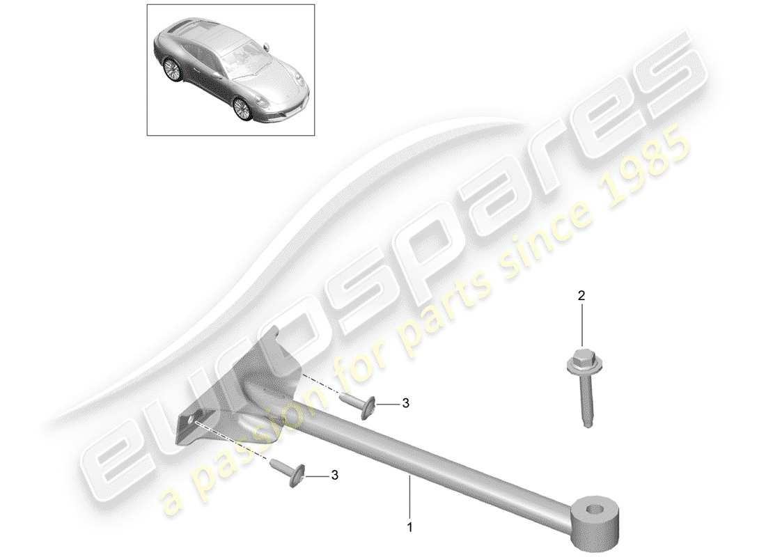 porsche 991 gen. 2 (2019) dome strut part diagram