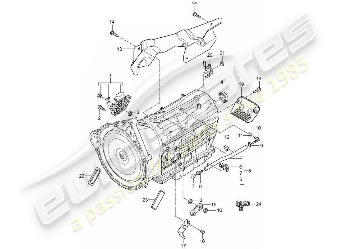 porsche cayenne (2009) tiptronic part diagram