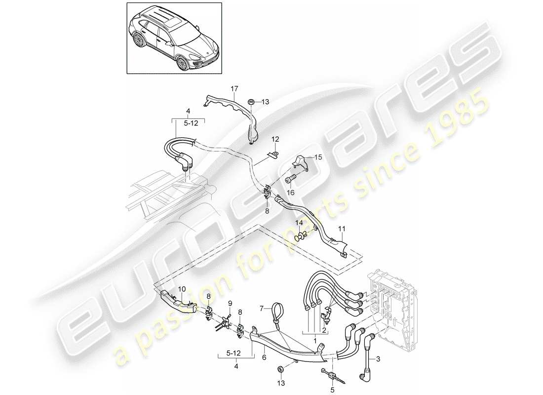 porsche cayenne e2 (2013) hybrid part diagram