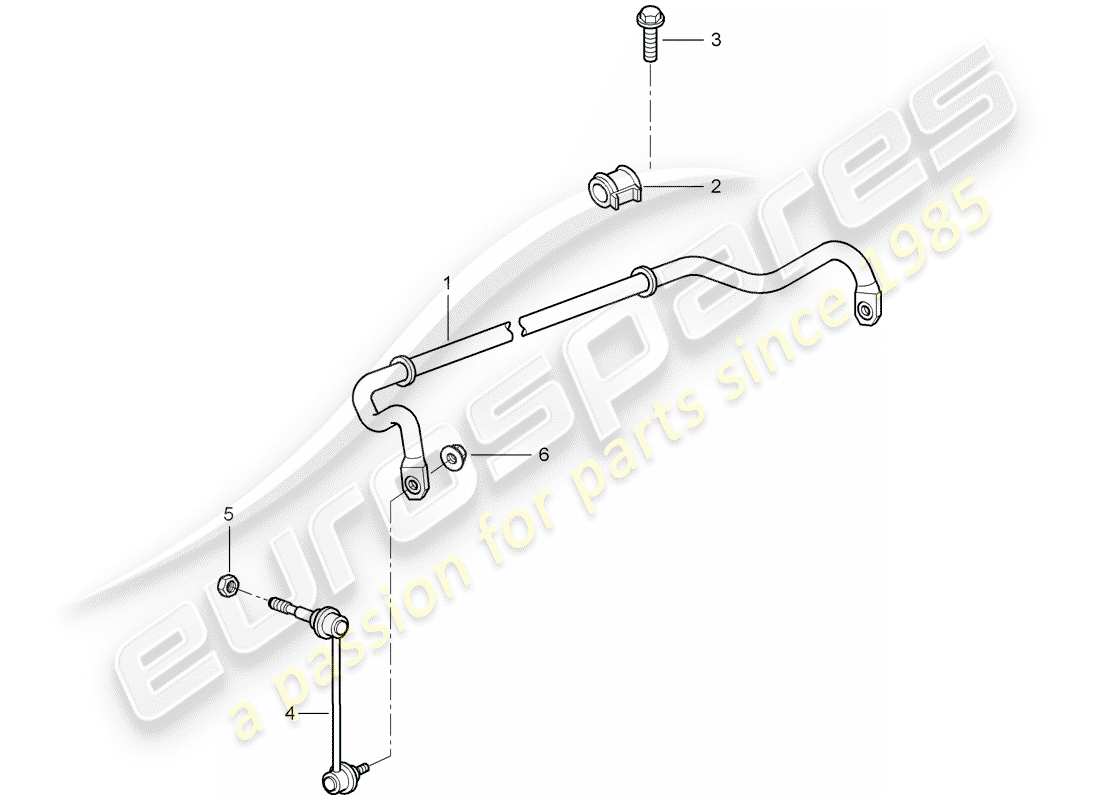 porsche cayman 987 (2006) stabilizer parts diagram