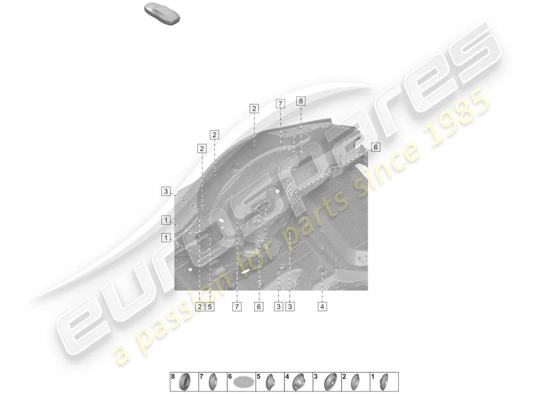 porsche 992 (2020) plugs for body part diagram