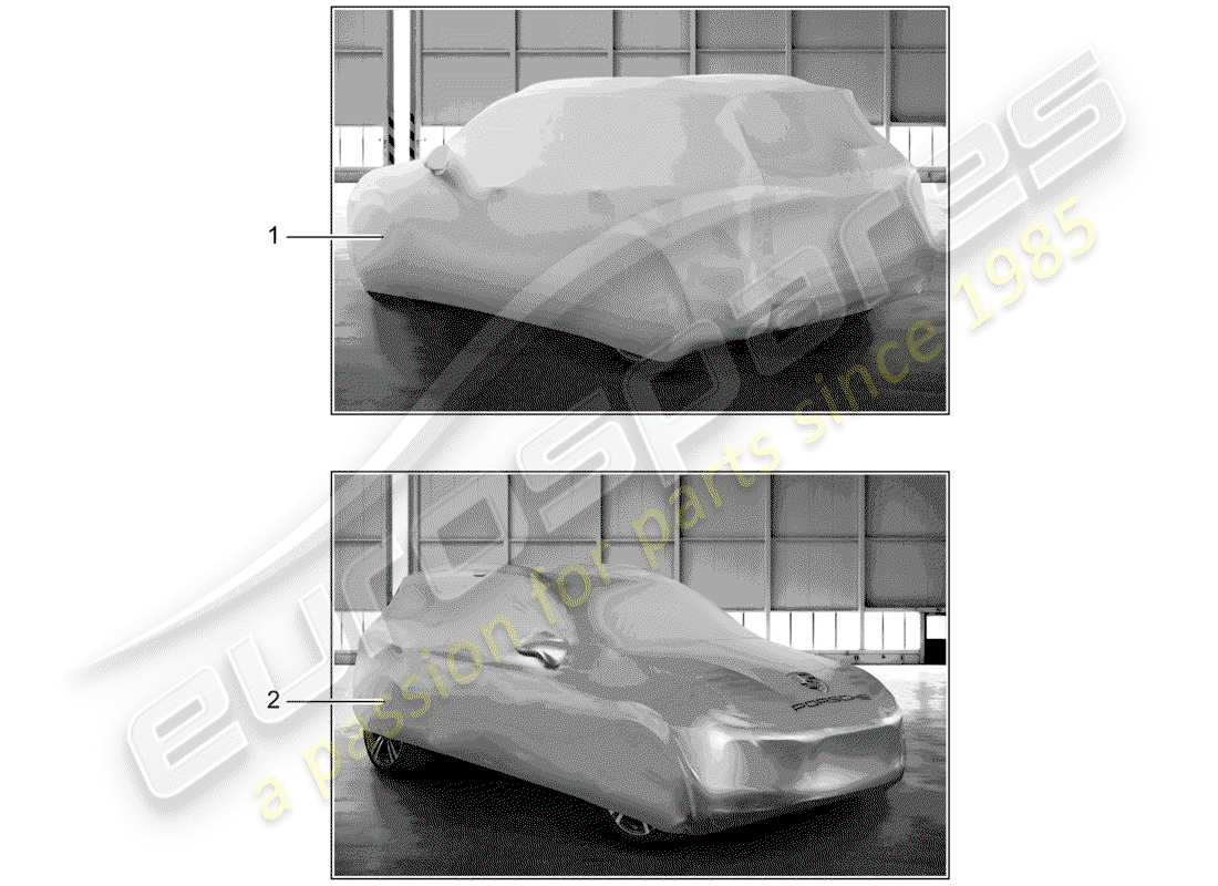 porsche tequipment cayenne (2020) car cover part diagram