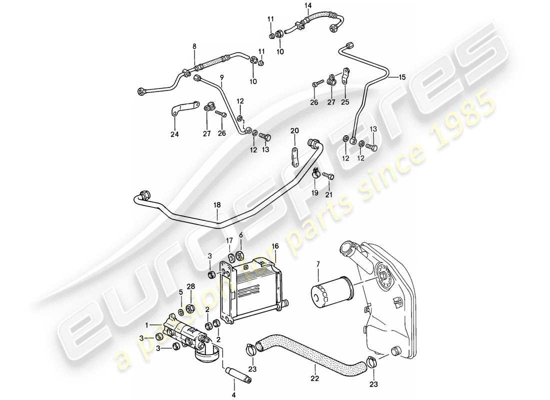 porsche 911 (1985) engine lubrication - oil pump - lines - see technical information - gr.1 nr.1/1a-85 part diagram