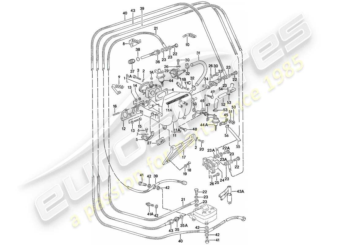 porsche 924 (1977) for - k-jetronic parts diagram