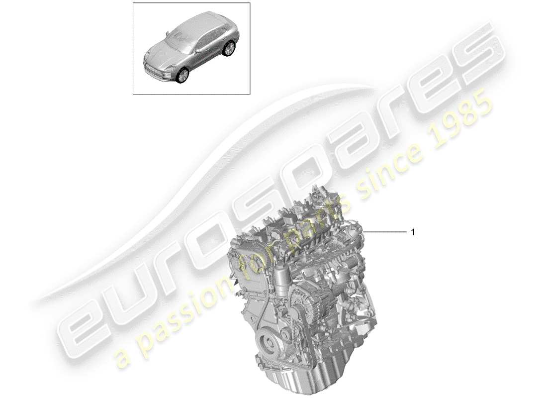 porsche macan (2020) replacement engine parts diagram