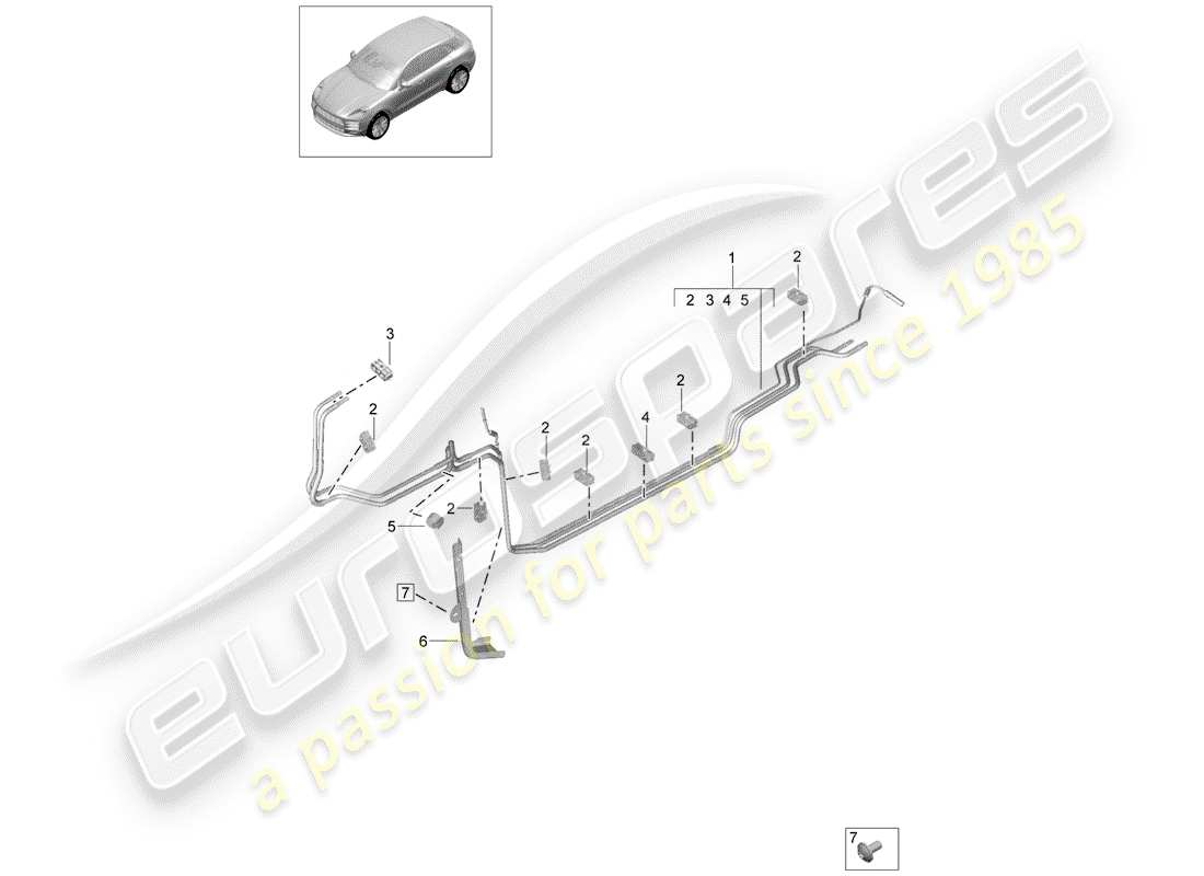 porsche macan (2020) fuel system part diagram