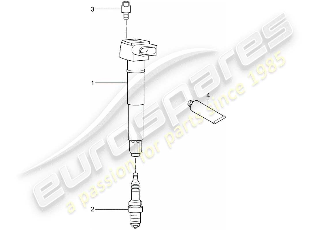 porsche cayenne e2 (2013) ignition system part diagram