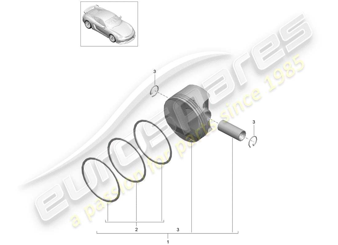 porsche 2016 piston part diagram