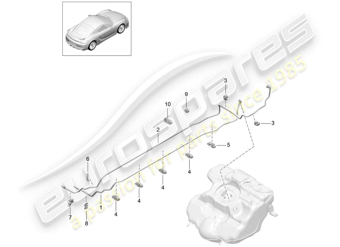 porsche 2016 fuel system part diagram