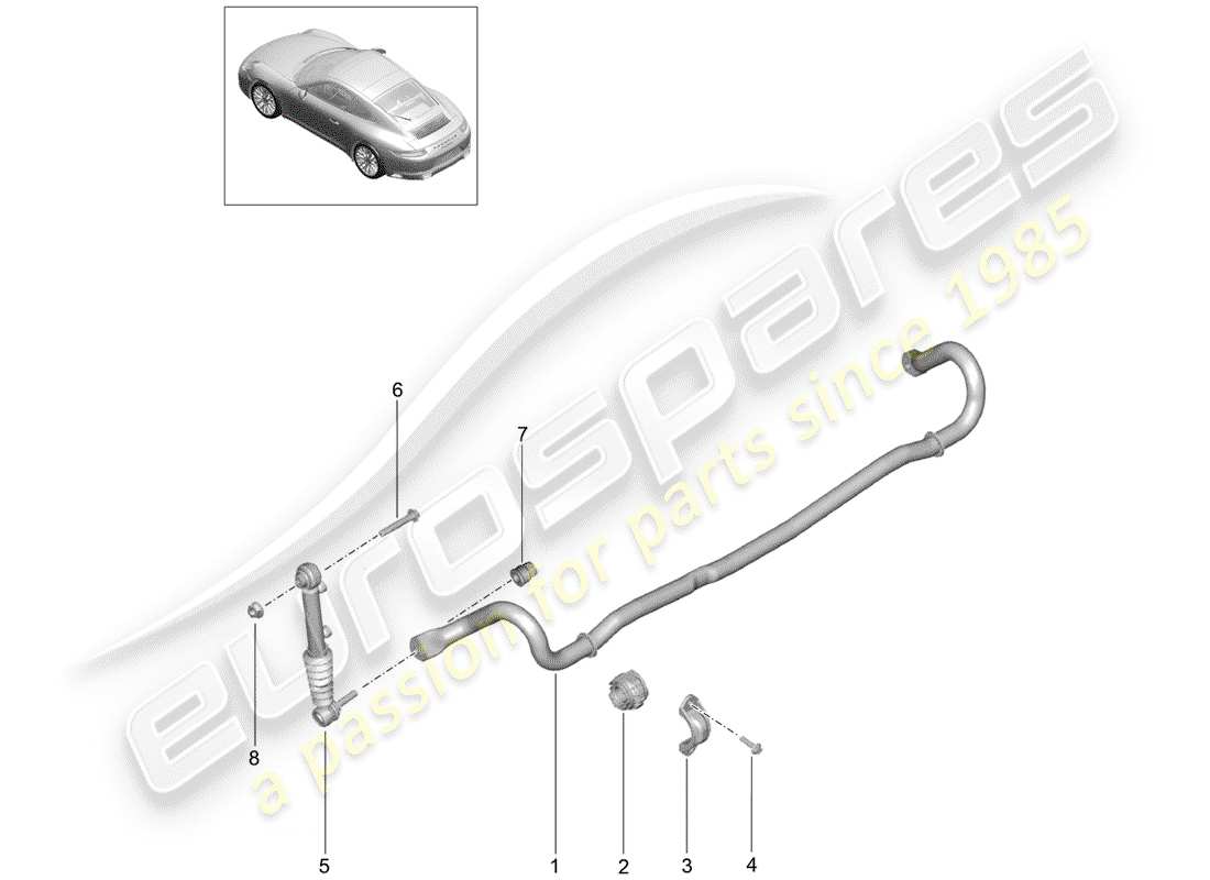 porsche 991 gen. 2 (2019) stabilizer part diagram