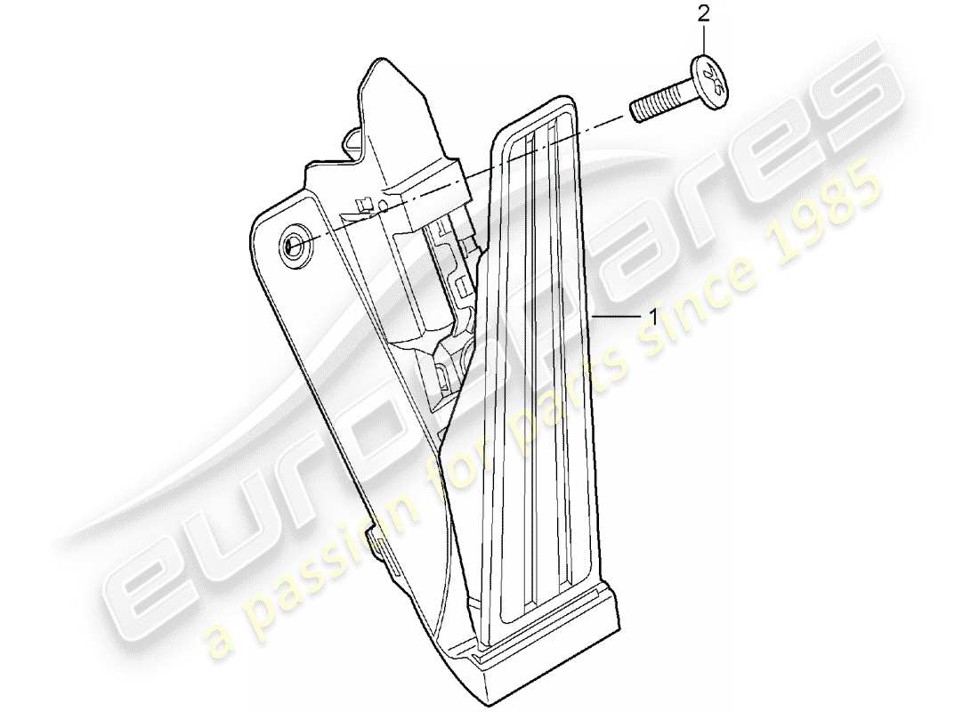 porsche boxster 987 (2005) pedals parts diagram