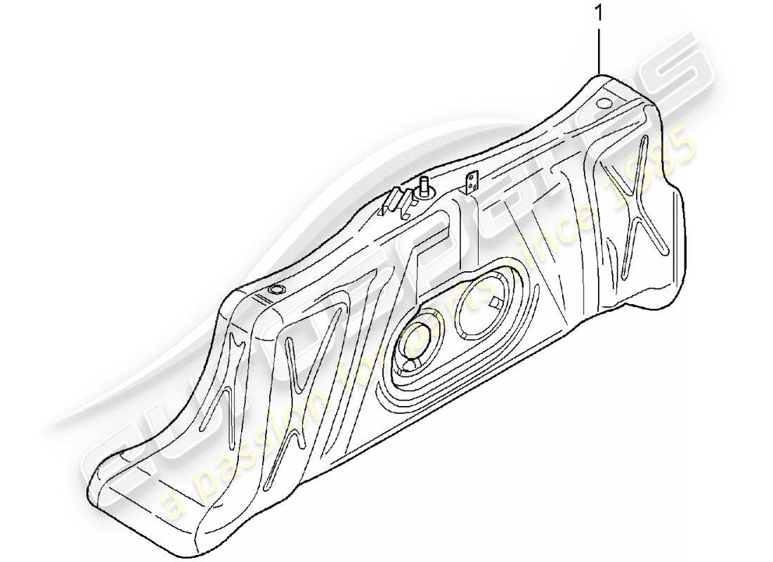 porsche replacement catalogue (1963) fuel tank parts diagram