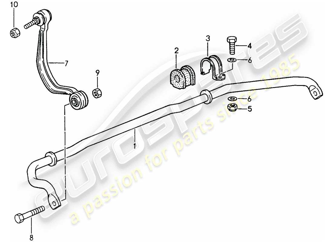 porsche 993 (1997) stabilizer part diagram