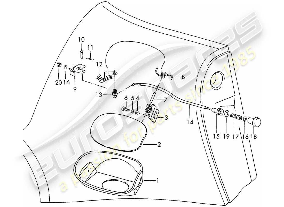 porsche 911 (1972) oil inlet - d >> - mj 1972 part diagram