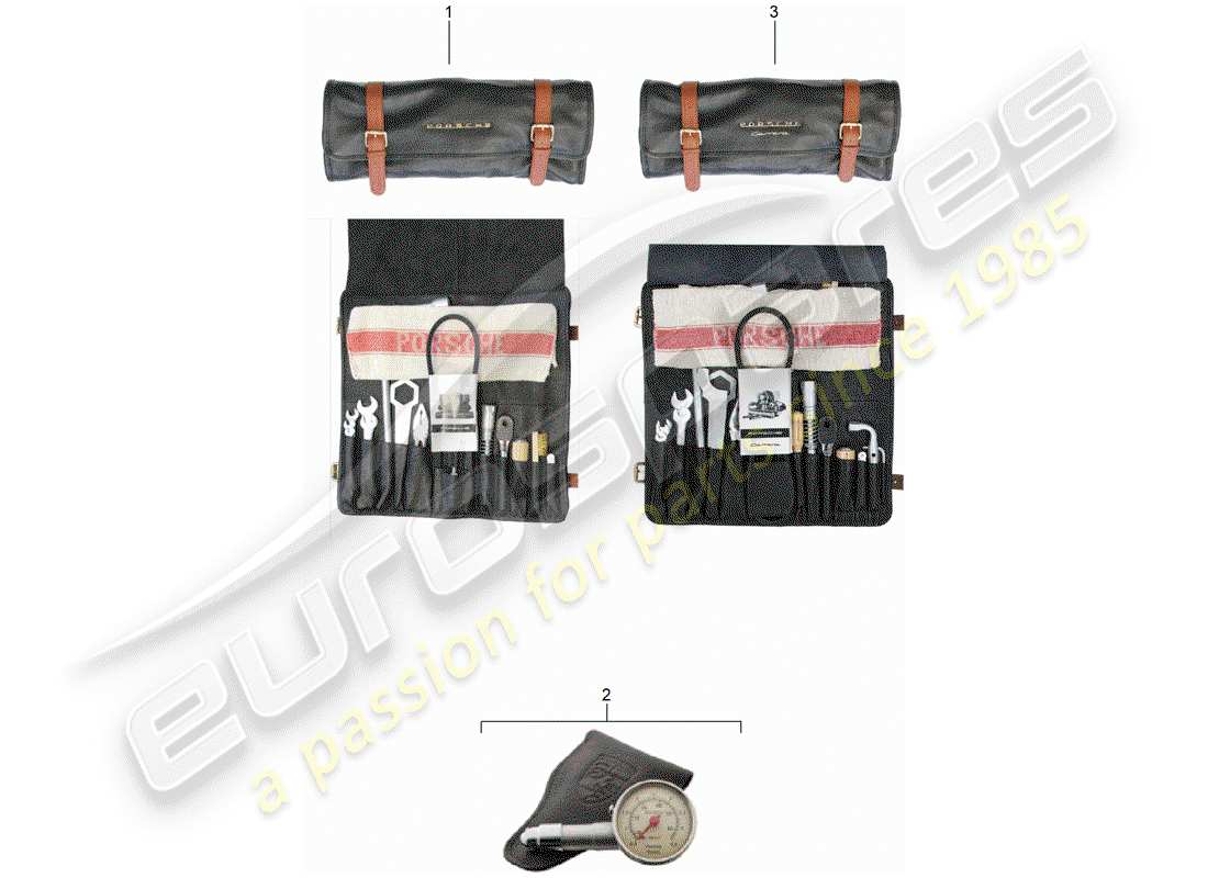 porsche 356b/356c (1961) tool part diagram