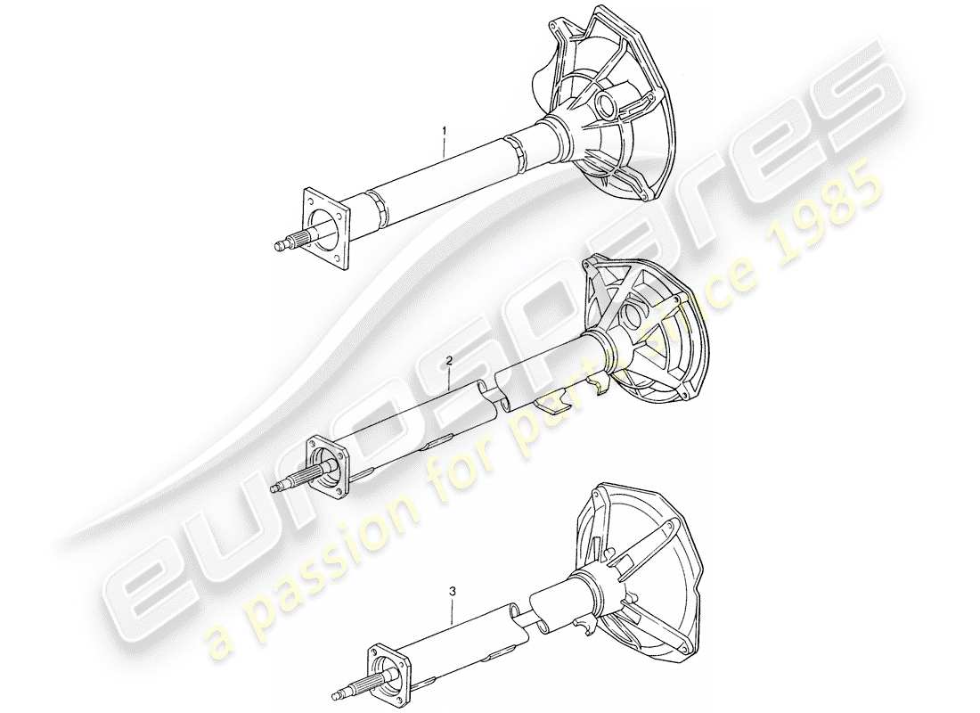 porsche replacement catalogue (1993) central tube part diagram