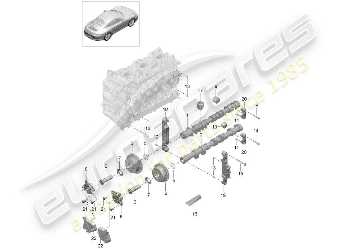 porsche 991 gen. 2 (2019) camshaft part diagram