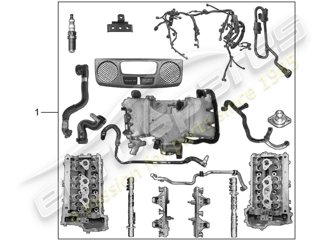 porsche tequipment 98x/99x (2016) engine part diagram