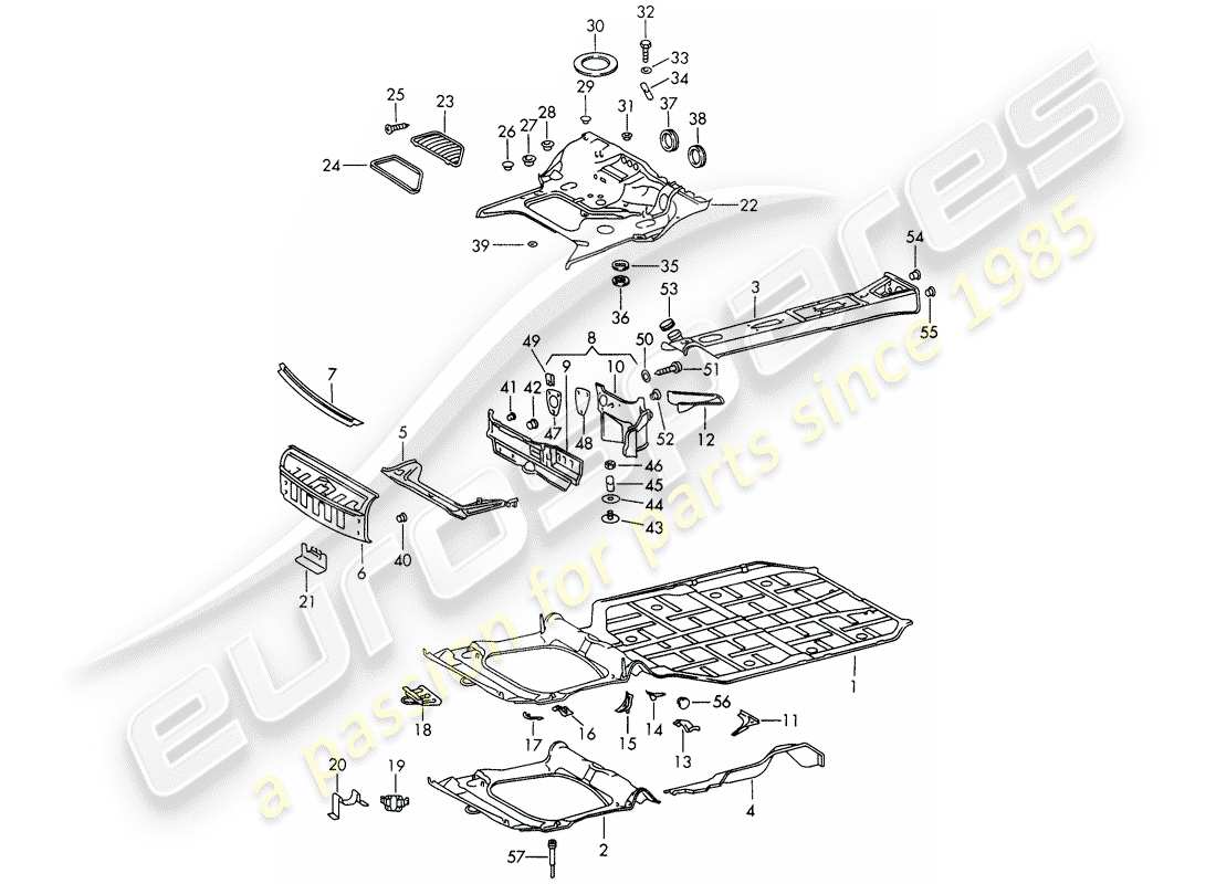 porsche 911/912 (1967) frame part diagram