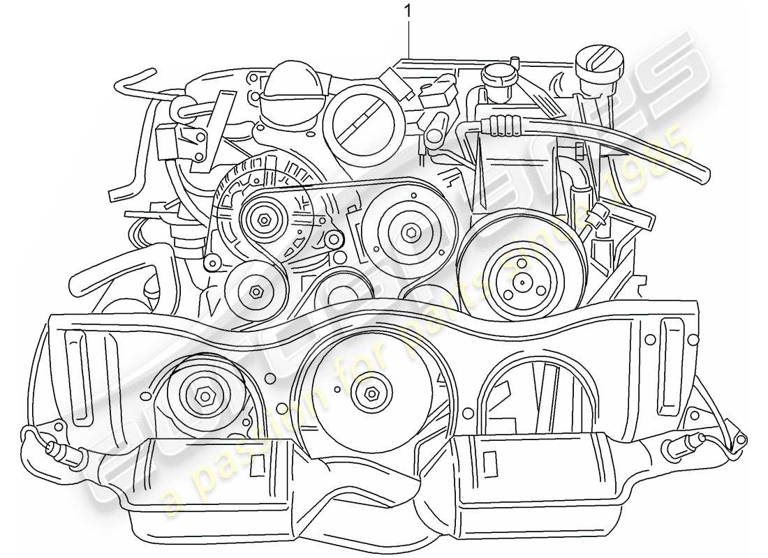 porsche 997 gt3 (2007) replacement engine parts diagram