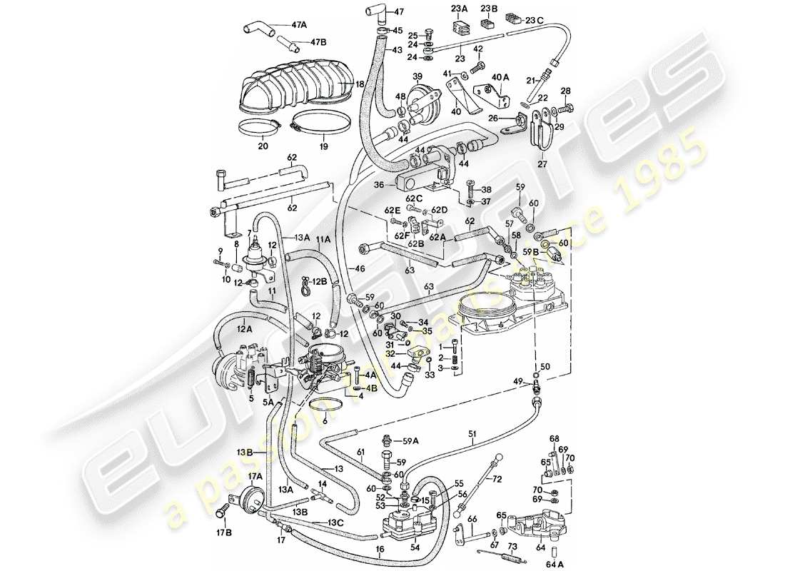 porsche 911 (1983) k-jetronic parts diagram