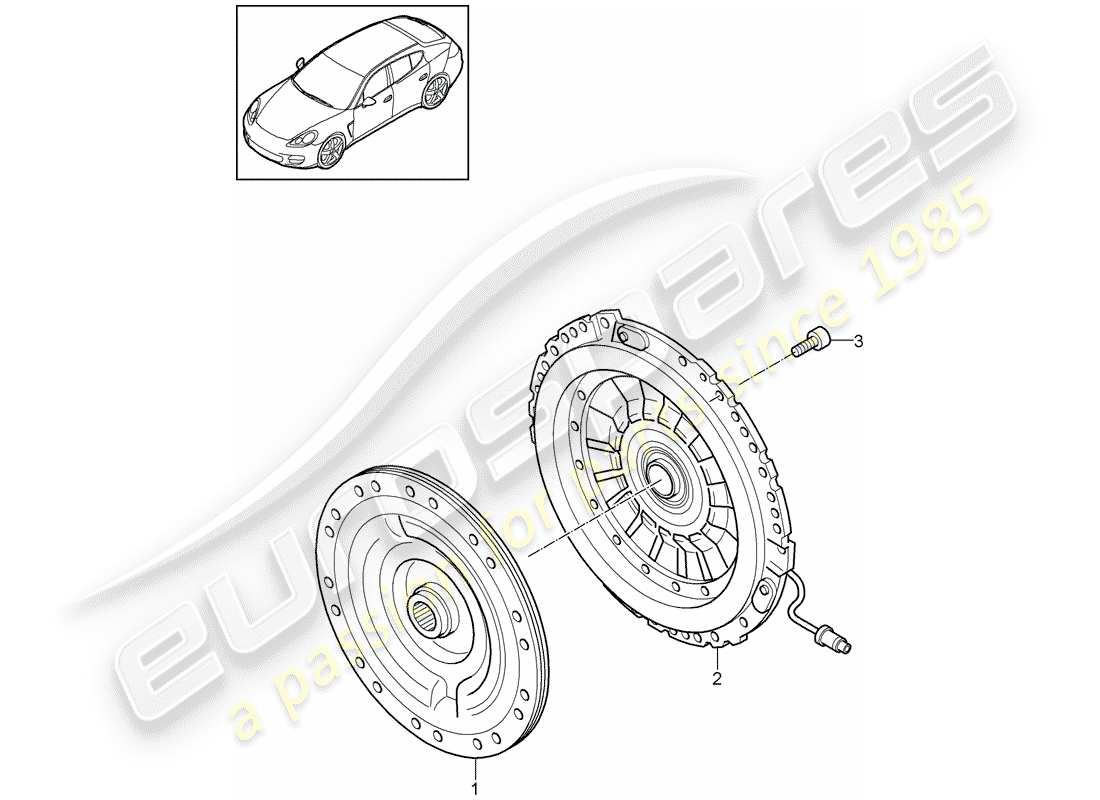 porsche panamera 970 (2016) clutch part diagram