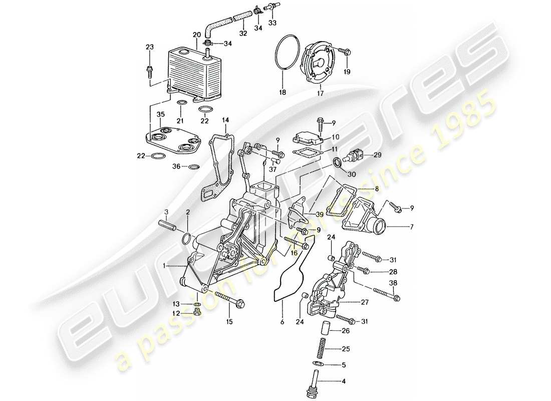 porsche boxster 986 (2004) oil pump part diagram