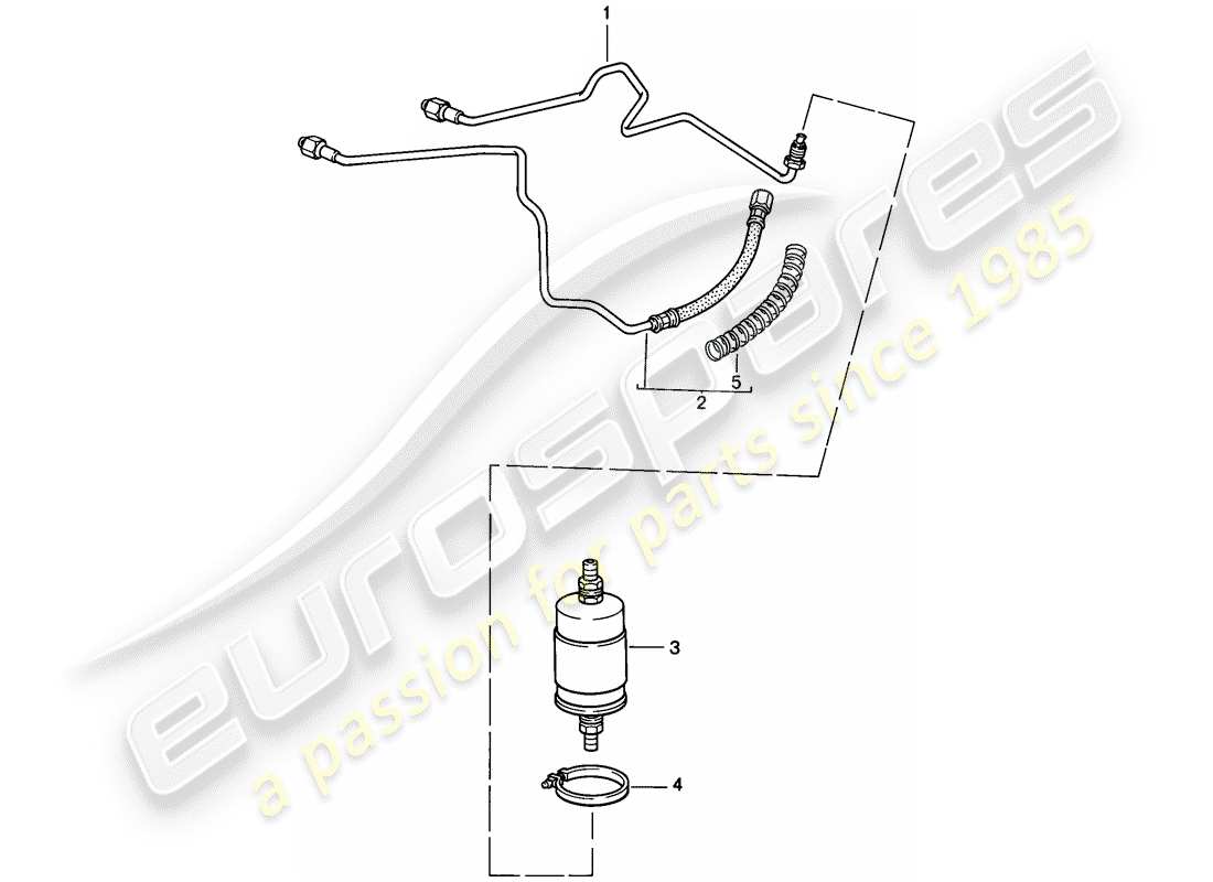 porsche 911 (1989) fuel system part diagram