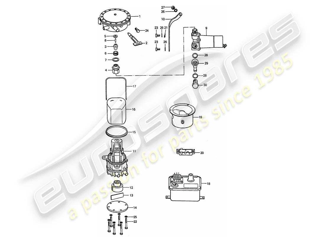 porsche 911 (1974) repair material - mixture control unit - pump - d >> - mj 1976 part diagram