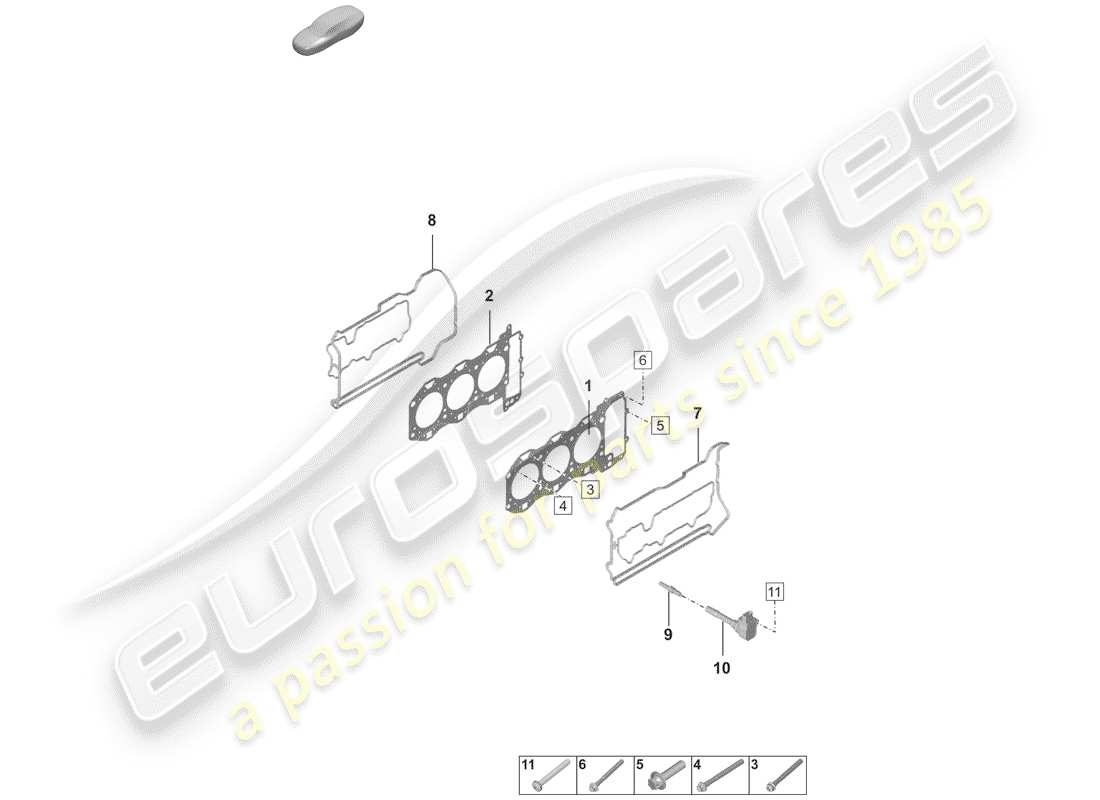 porsche 2019 cylinder head parts diagram