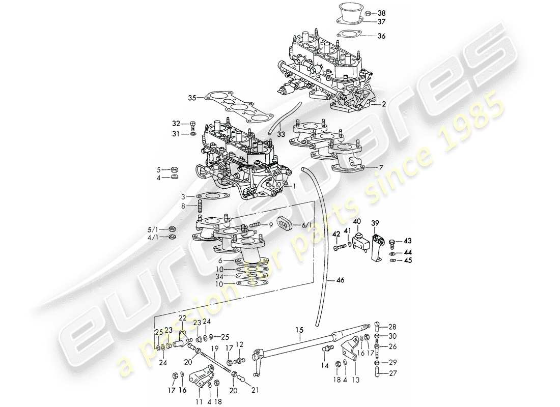 porsche 911 (1970) carburetor - - zenith- part diagram