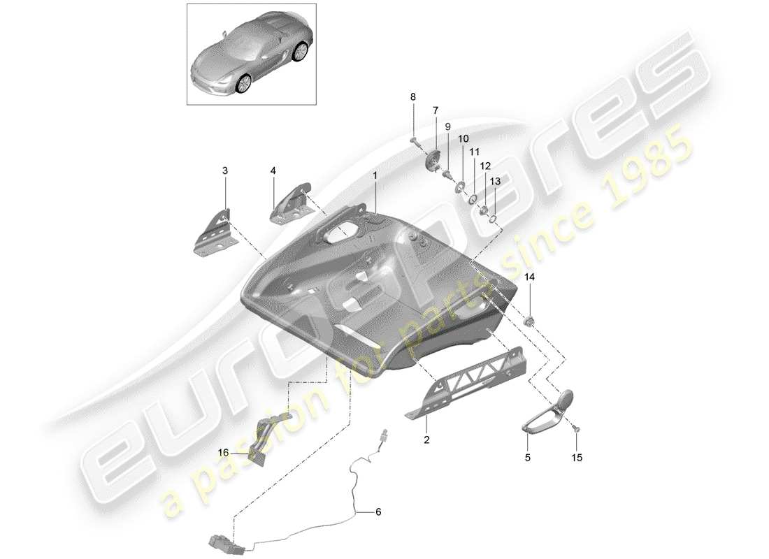 porsche 2016 seat parts diagram