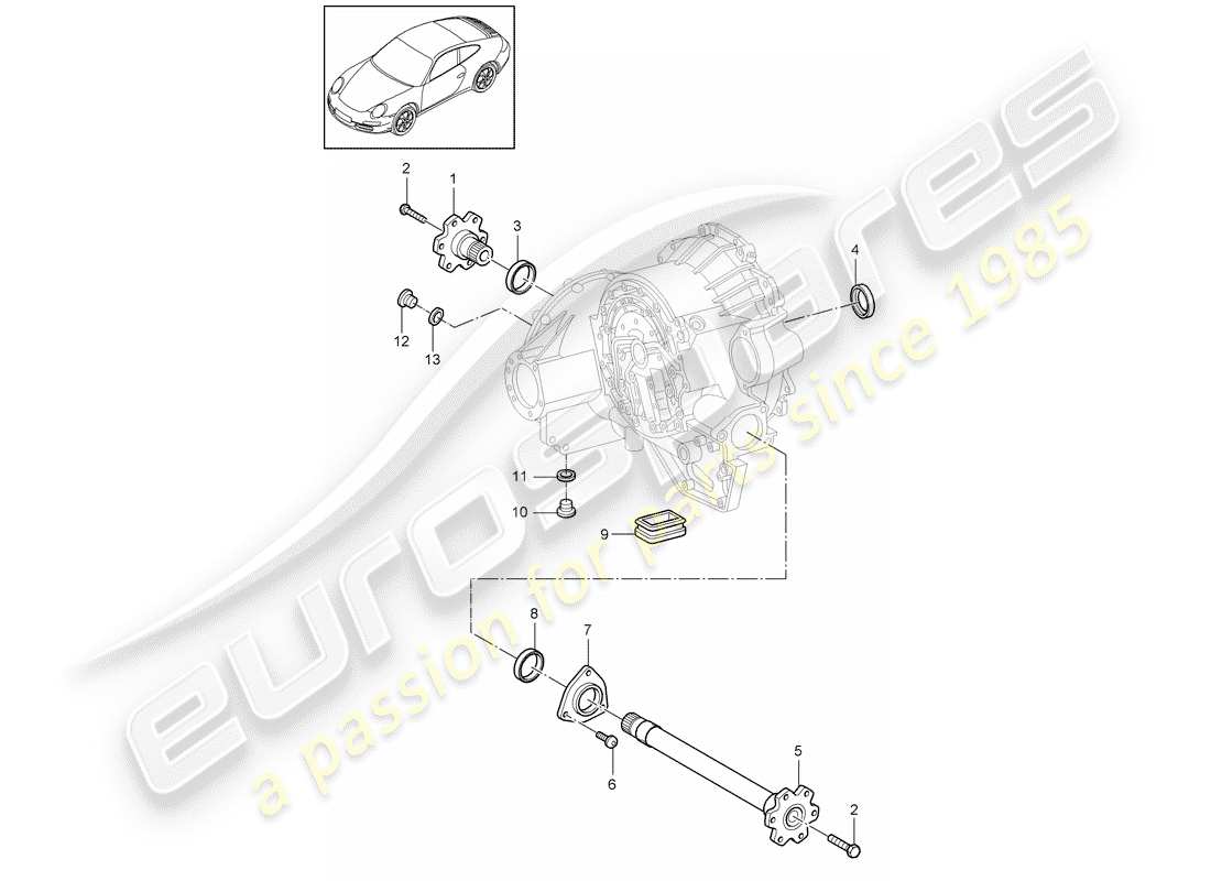 porsche 997 (2008) tiptronic part diagram