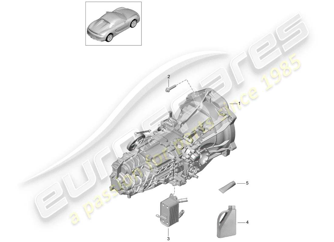 porsche 2016 manual gearbox part diagram