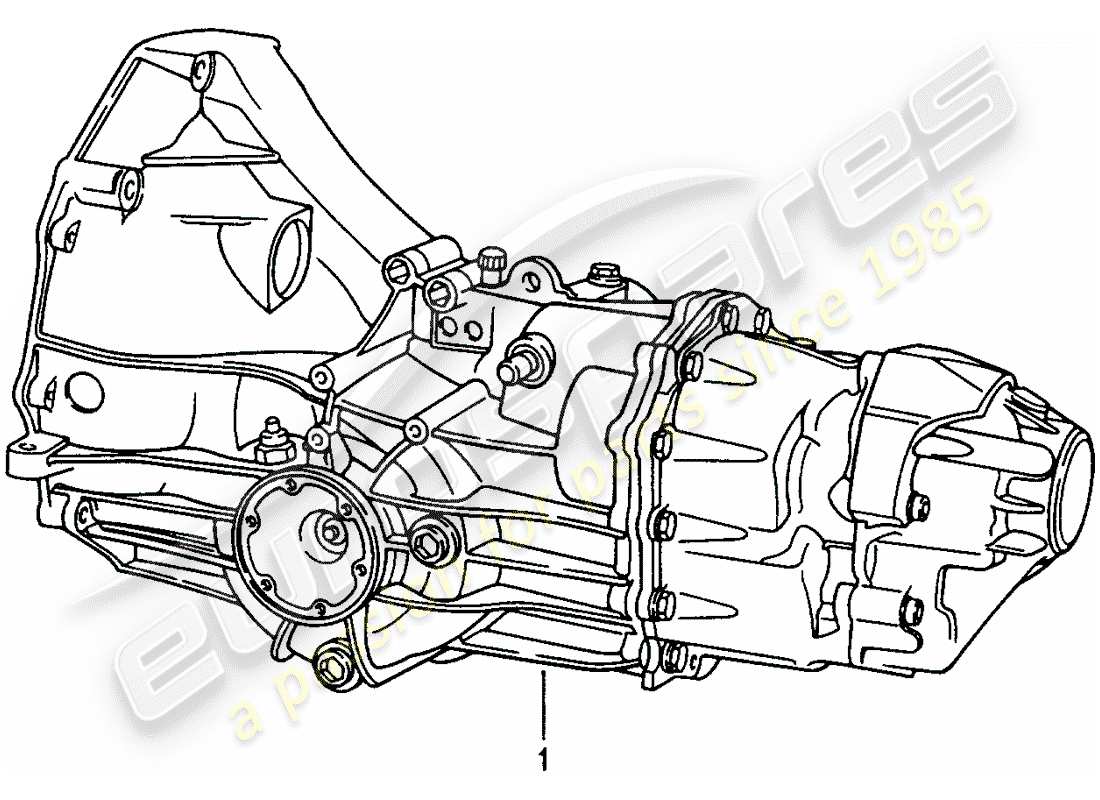 porsche replacement catalogue (1993) manual gearbox part diagram