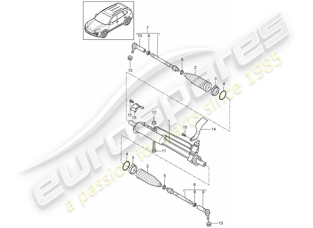 porsche cayenne e2 (2013) power steering part diagram