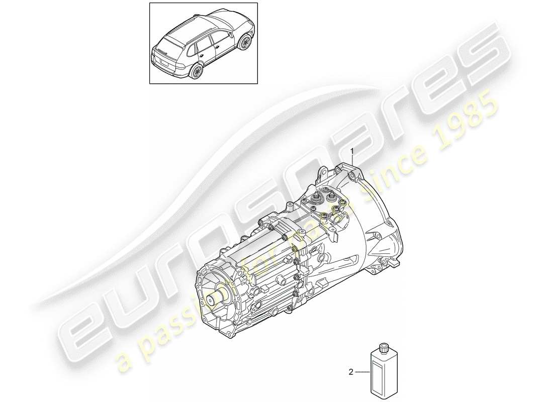 porsche cayenne e2 (2018) replacement transmission part diagram