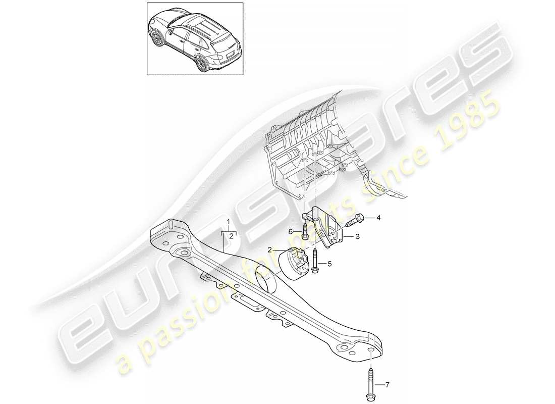 porsche cayenne e2 (2013) transfer box part diagram