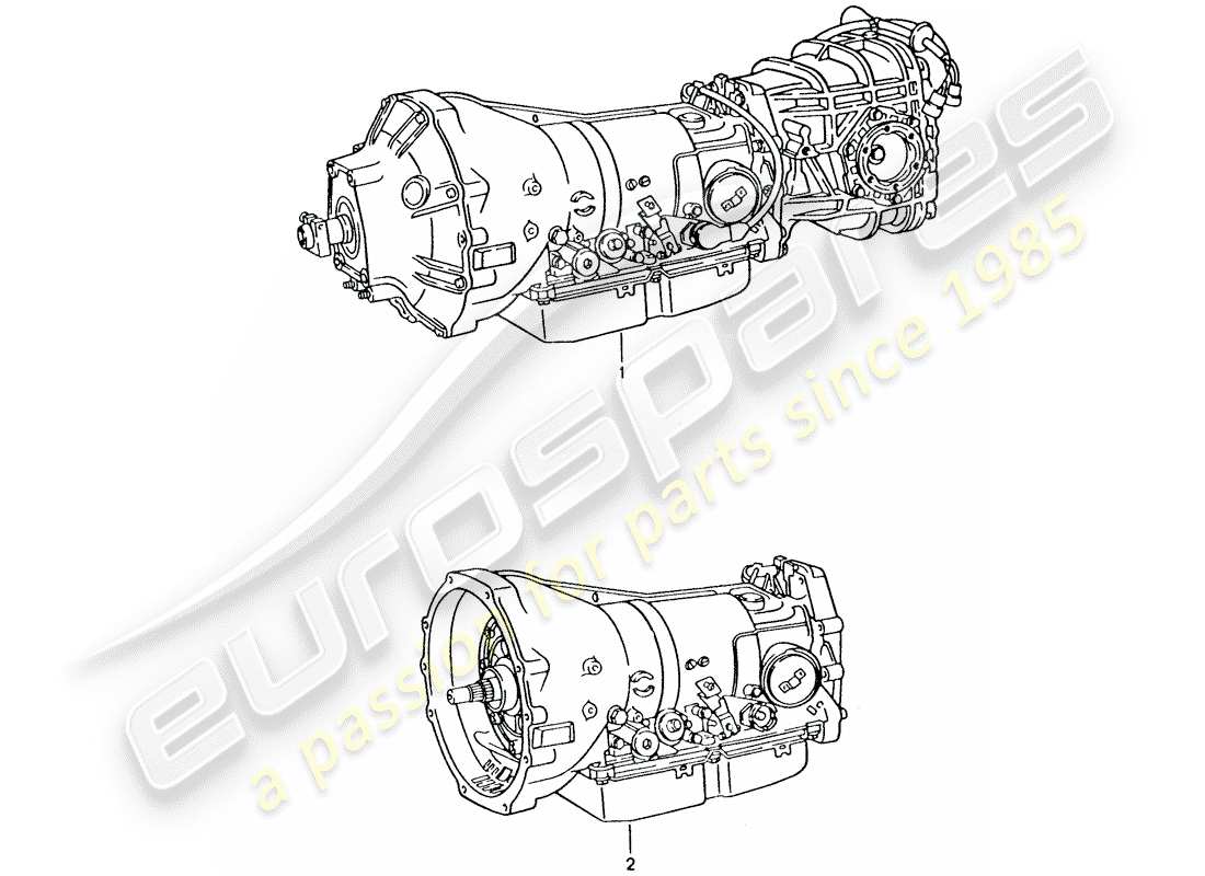 porsche 928 (1992) automatic transmission - replacement transmission parts diagram