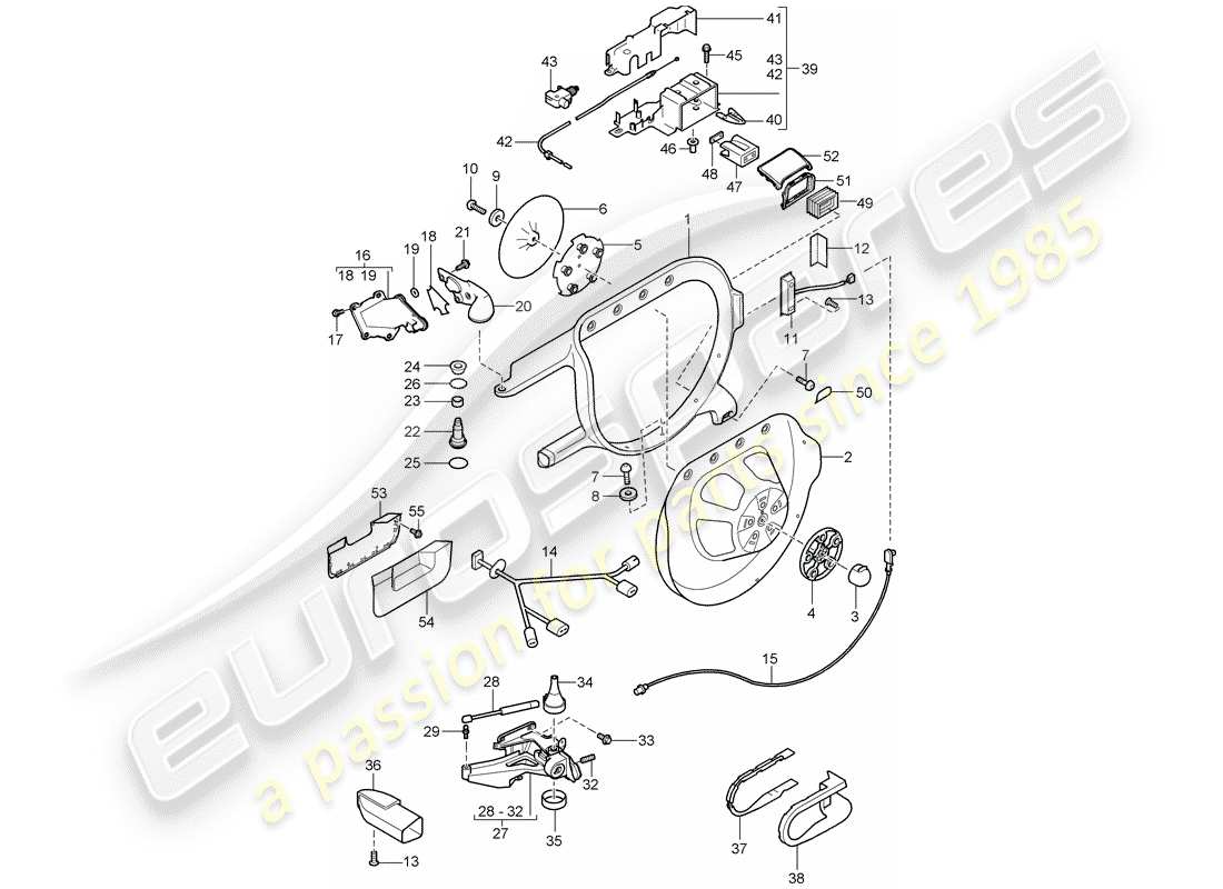 porsche cayenne (2009) bracket part diagram