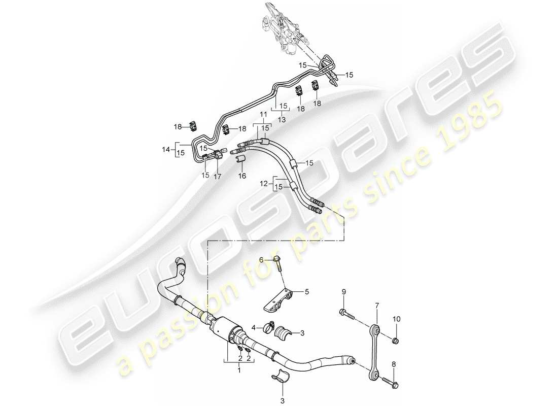 porsche cayenne (2009) stabilizer part diagram