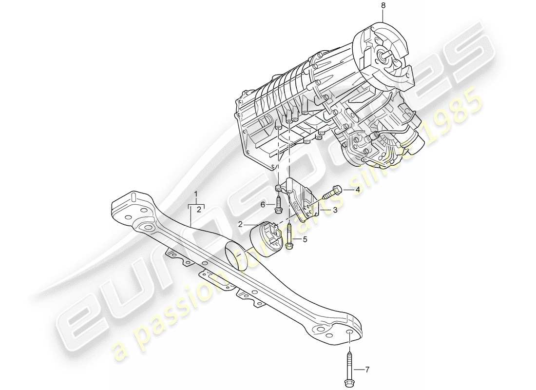 porsche cayenne (2003) transfer box part diagram